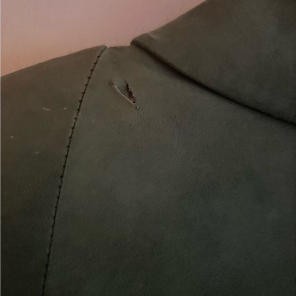 Vintage 1940s Companions in Suede of Davidson by California Green Overcoat - Picture 7 of 10